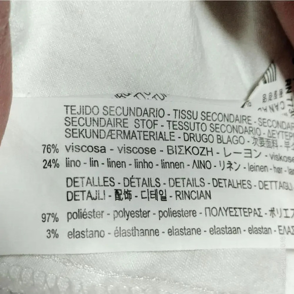 Zara Woman Size Large Blue Gray White Knit Tie Waist Multi Layer - Picture 7 of 7